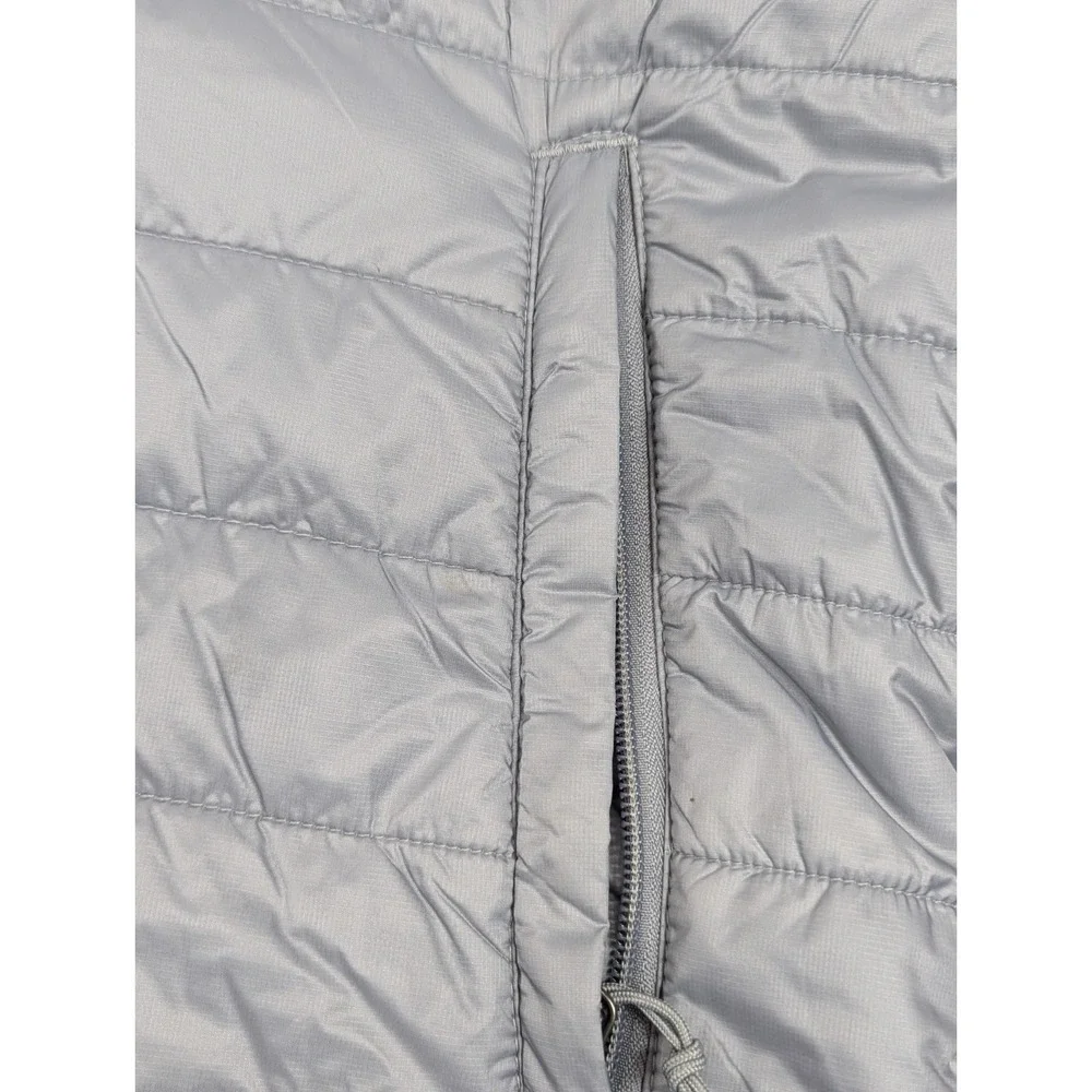 Columbia Omni Heat Puffer Vest Mens LG Gray Full Zip Quilted Winter Outdoor